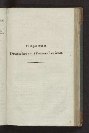 Fortgesetztes Deutsches etc. Waaren-Lexicon.