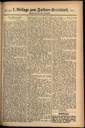 Zweite Ausgabe vom Samstag, den 30. November 1901.
