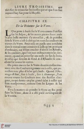 Chapitre IX: De la peinture sur le verre