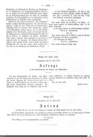 Beilagen zu Protokoll, 106. Sitzung
