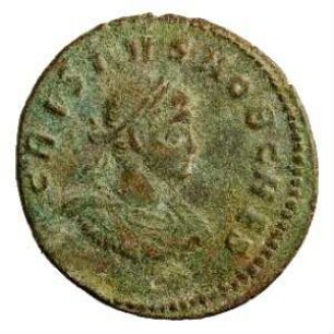 Münze, Follis, Aes 3, 317 n. Chr.