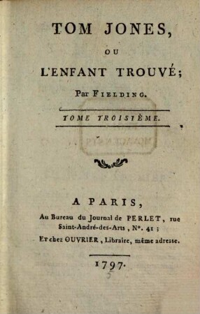 Tom Jones, Ou L'Enfant Trouvé, 3