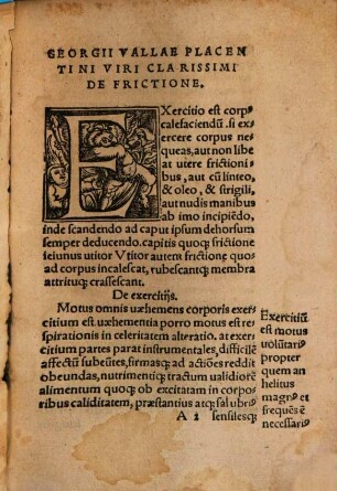 Georgii Vallae Placentini Viri Clarissimi De uniuersi corporis purgatione