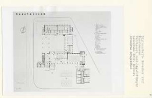 Kunstmuseum (Diplomarbeit bei Kurt Dübbers): Grundriss Erdgeschoss 1:200