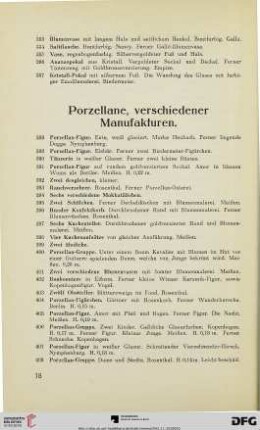 Porzellane, verschiedener Manufakturen (Nr. 388-534)