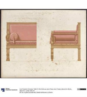 Tafel 15: Ein Sofa aus dem Palais des Prinzen Albrecht in Berlin