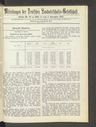 Beilage Nr. 36 zu Stück 44 vom 2. November 1901.