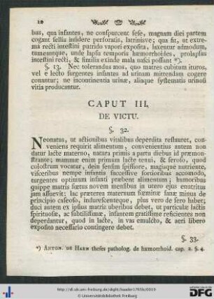 Caput III. De Victu.