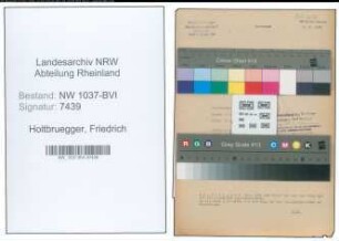 Entnazifizierung Friedrich Holtbruegger , geb. 08.03.1889 (Metzger)