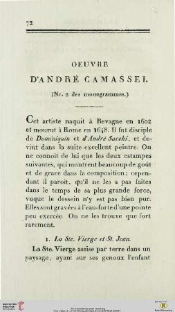 Oeuvre d’André Camassei