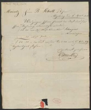 Brief an B. Schott's Söhne : 05.04.1825