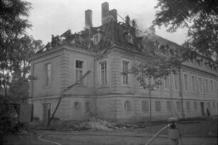 Großbrand im Südflügel von Schloss Scheibenhardt