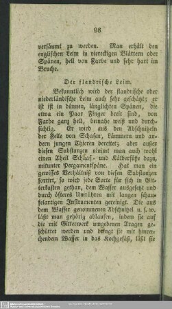 Der flandrische Leim