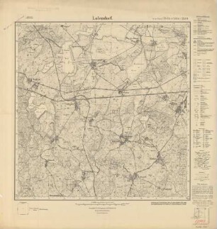 2240 Lalendorf, Meßtischblatt (4cm - Karte)