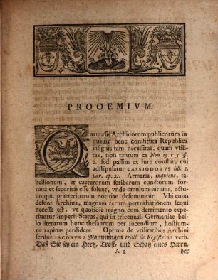 D. Friderici Rudloff diss. inaug. de archivorum publicorum origine, usu atque authoritate