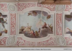 Tugenden und Laster : Amabilità, Richezza, Nobiltà und Giustizia begleitet von Virtù, Fama und Putti