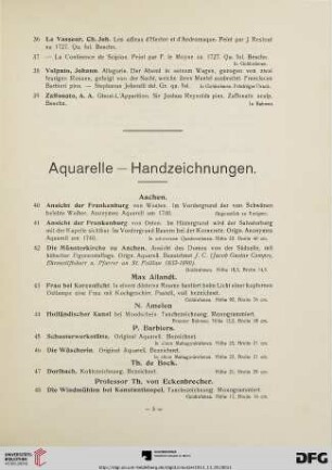 Aquarelle-Handzeichnungen (Nr. 40-79)