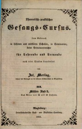 Theoretisch-praktischer Gesangs-Cursus, 3