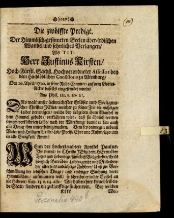 Die zwölffte Predigt.