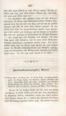 Fünfundzwanzigster Brief. 1) Orang darat. ...