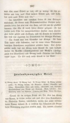 Fünfundzwanzigster Brief. 1) Orang darat. ...