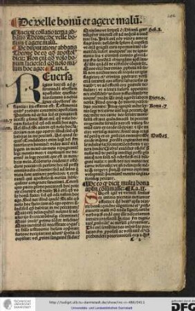 Incipit collatio tertia abbatis Theone de velle bonum et agere malum.