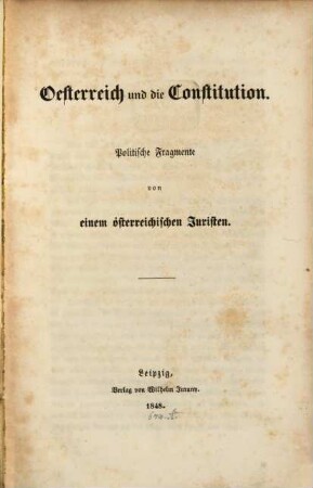 Österreich und die Constitution