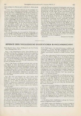 621-623 [Rezension] Brinkschmidt, Egon, Sören Kierkegaard und Karl Barth