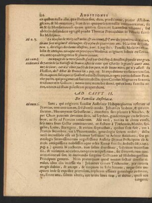 Ad Caput II. De Familia Austriaca.