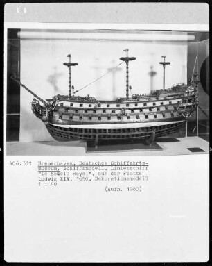 "Le Soleil Royal" aus der Flotte Ludwigs XIV., Dekorationsmodell