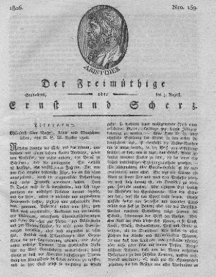 Nro. 159, Sonnabend den 9. August 1806