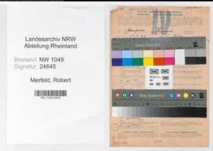 Entnazifizierung Robert Merfeld , geb. 21.07.1898 (Lehrer)
