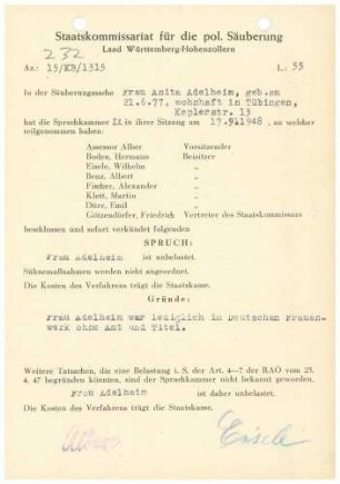 Adelheim, Anita