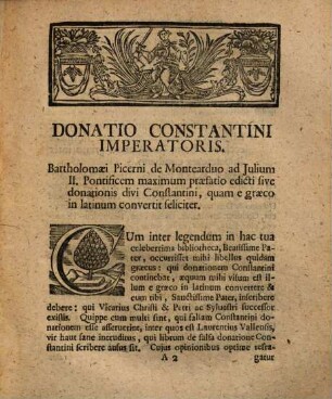 B. D. Joachimi Hildebrandi Tractatio Historico-Jvris Pvblici De Donatione Constantini Imperatoris Facta, Vt Aivnt, Sylvestro, Papae
