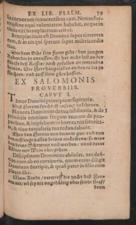 Ex Salomonis Proverbiis.
