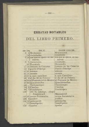 Erratas Notables