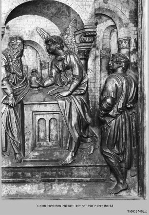 Taufbrunnen : Zacharias im Tempel