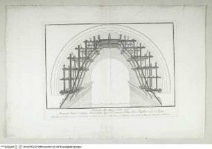 Rom, Sankt Peter, Gewölbe, Holzgerüst von Maestro Tommaso Albertini, während Renovierung - Ponte fatto nel Voltone di mezzo della Chiesa di S. Pietro inventato da Mr'o Tomasso Albertini Soprastante de' Manuali della Rd'a Fabbrica