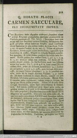 Q. Horatii Flacci Carmen Saeculare, Pro Incolumitate Imperii
