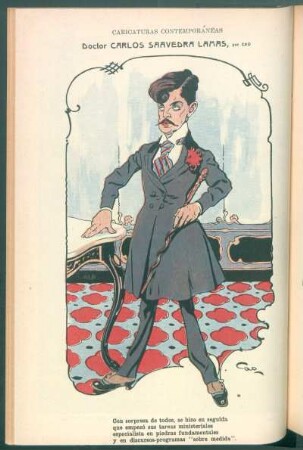 Doctor Carlos Saavedra Lamas : Caricaturas contemporáneas
