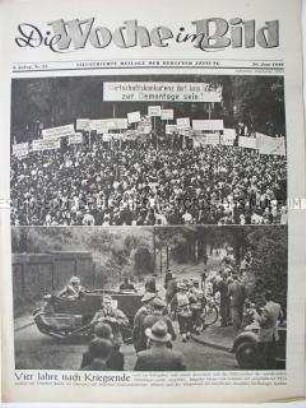Illustrierte Beilage der "Berliner Zeitung" u.a. zu Demontagen im Ruhrgebiet