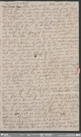 Eigenh. Brief von Dorothea von Schlegel an August Wilhelm von Schlegel, Köln, 30.06.1808