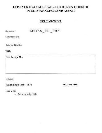 Scholarship File