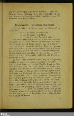 Atomgewicht, Prout'sche Hypothese