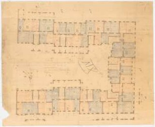 Siedlung Haeselerstraße, Berlin-Charlottenburg: Block 14, Haeselerstraße 17h-25c: Grundriss 1. und 2.OG