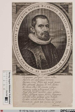 Bildnis Karel van Maets (lat. Carolus Dematius)
