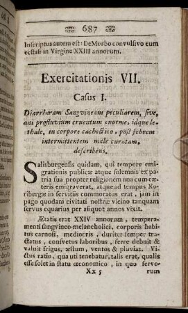 Exercitationis VII. Casus I. - Casus IV.