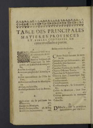 Table des principales matieres provinces et villes