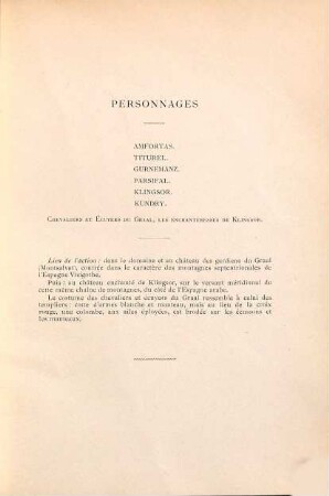 Parsifal Poème de Richard Wagner : Traduction de Judith Gautier
