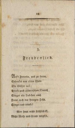 3. Freudenlied.